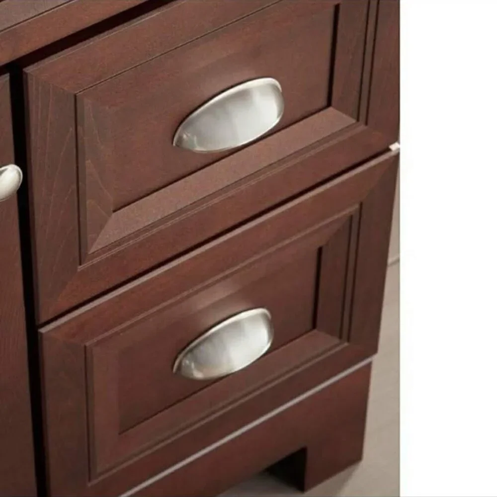 New Everbilt 20 PACK SET 3 in. (76 mm) Satin Nickel Bin Cup Drawer Hardware Pull